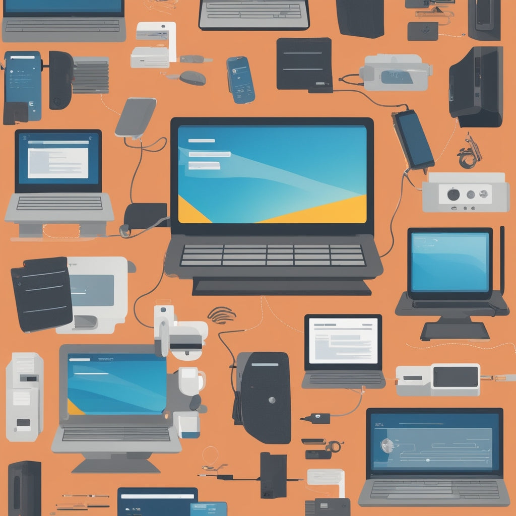 A UK-based tech entrepreneur comparing online marketplaces for selling electronics, surrounded by gadgets and a laptop screen showing multiple selling platforms.